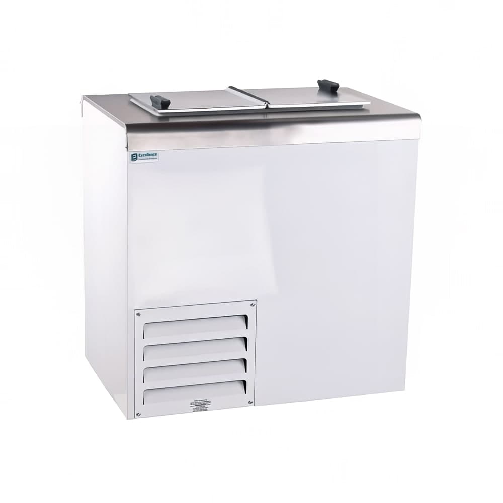 Excellence Industries 31 1/2" Stand Alone Ice Cream Dipping Cabinet w/ 4 Tub Capacity - White, 115v (HFF-2HC)