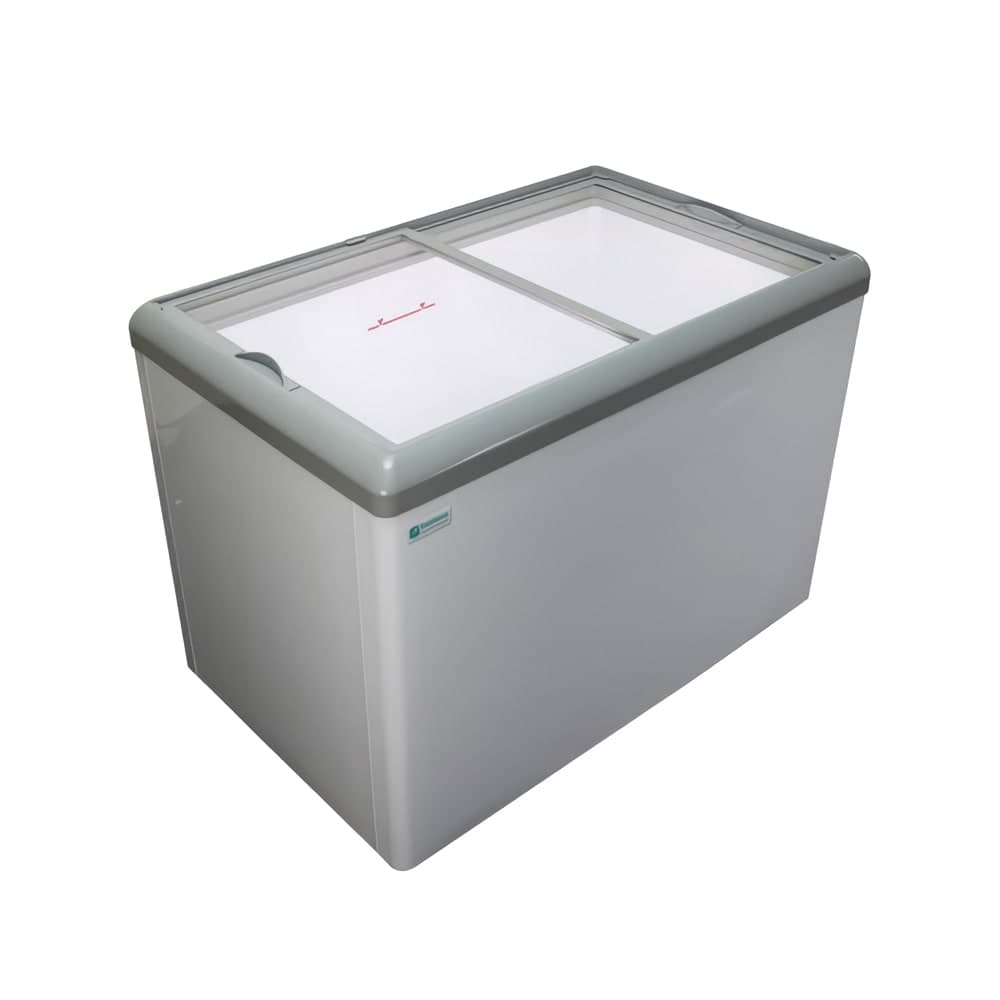 Excellence Industries 59 1/2" Mobile Ice Cream Freezer w/ 6 Basket Capacity - White, 115v (HL-17HC)