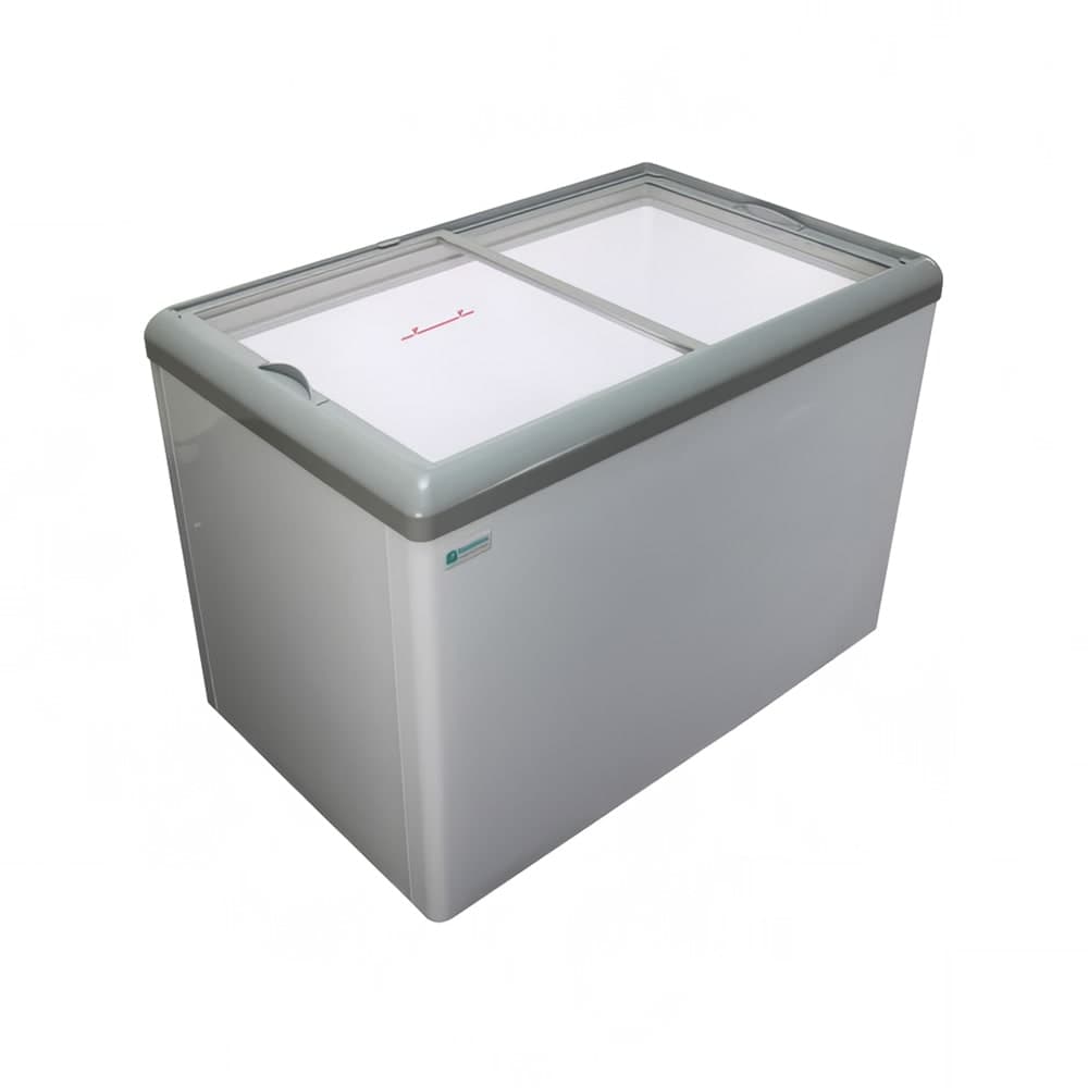 Excellence Industries 70 5/8" Mobile Ice Cream Freezer w/ 7 Basket Capacity - White, 115v (HL-20HC)