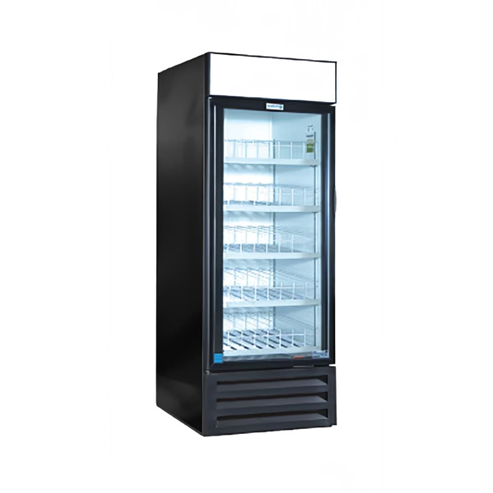 Excellence Industries 30" VR Series One Section Glass Door Merchandiser - (1) Right Hinge Door, Black, 115v (VR-26HC)