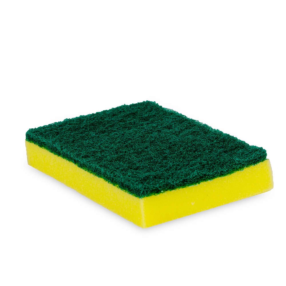 Clean Up Scrub Sponge - 6"L x 4"W, Green/Yellow (89992943)