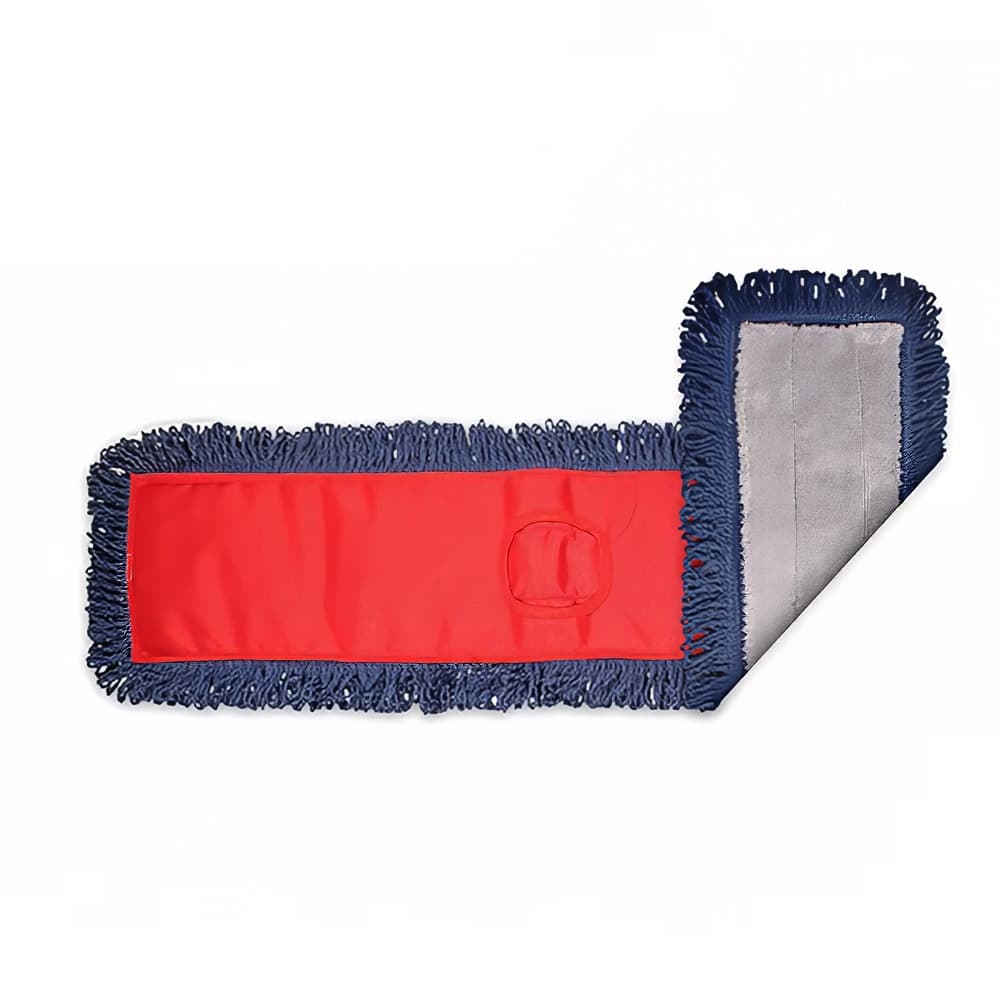 Clean Up 36" Pocket Dust Mop Head Only - Gray/Navy w/ Red Canvas Back (MFDM36RD)