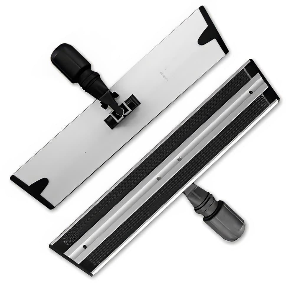 Clean Up Mop Base for 18" Heads - 5" x 16", Silver (MFMB18)