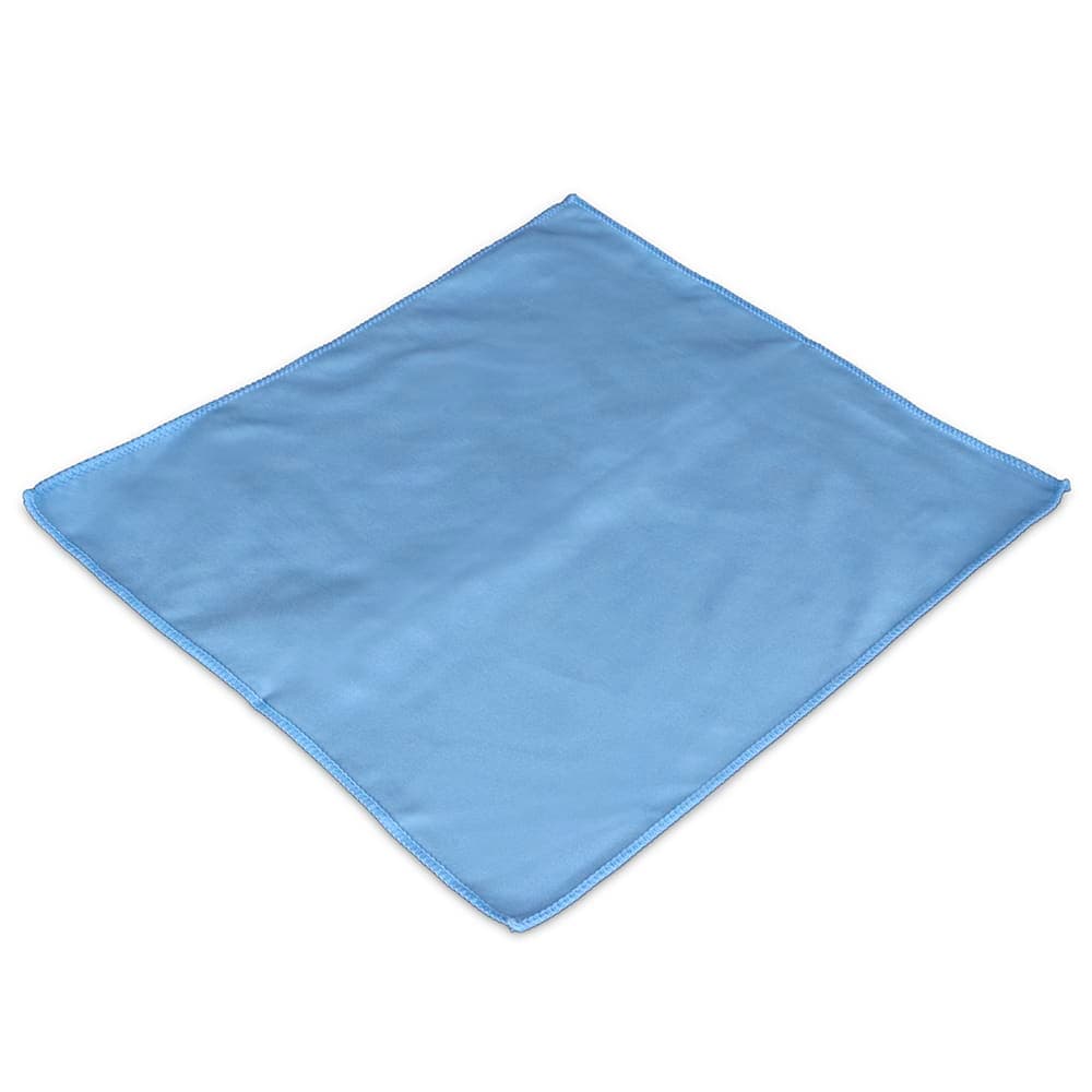 Clean Up 15" Square Glass/Mirror Towel - Microfiber, Blue (MFMP15GT)
