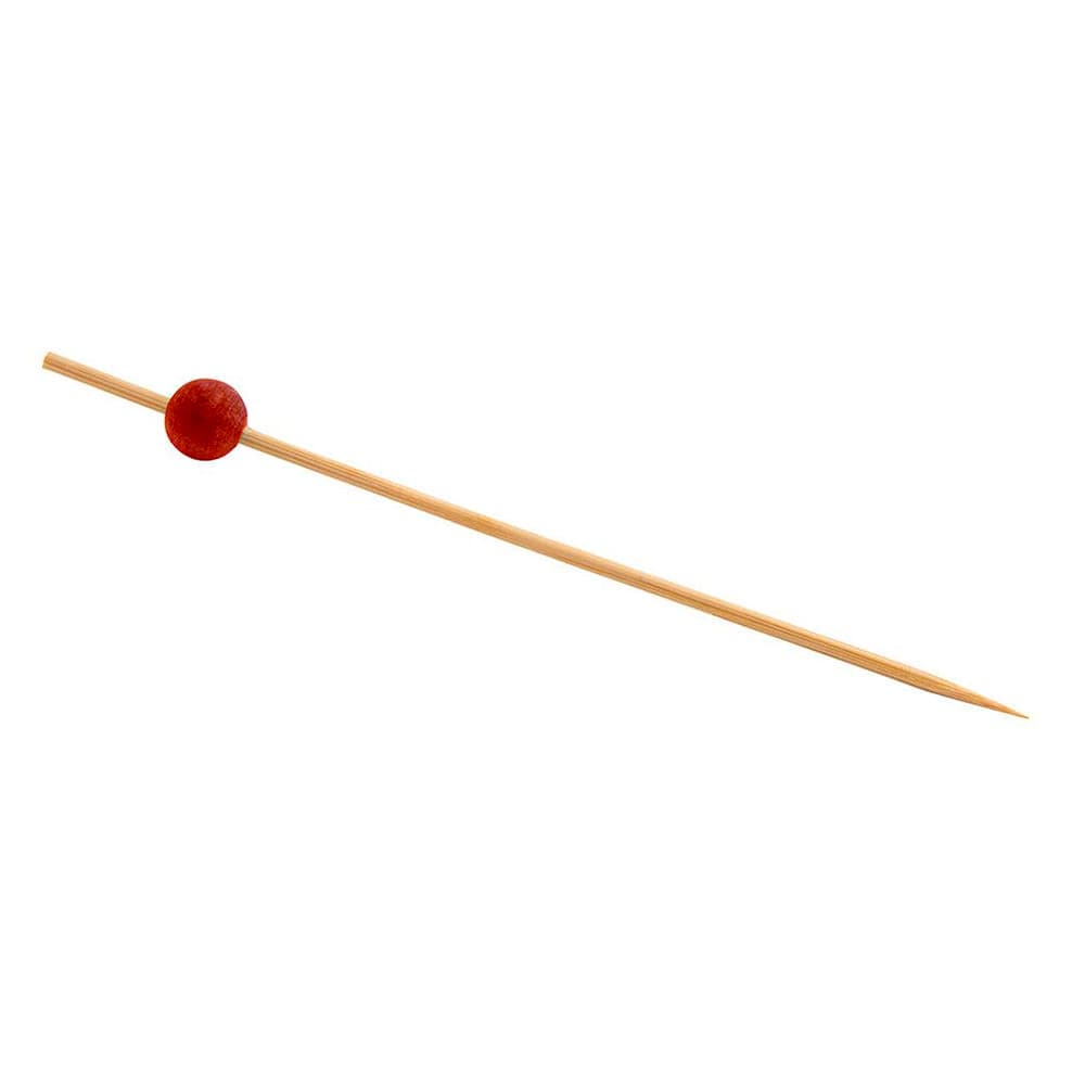 Front of the House 4 1/2" Bamboo Ball Pick, Red (AST014RDB83)