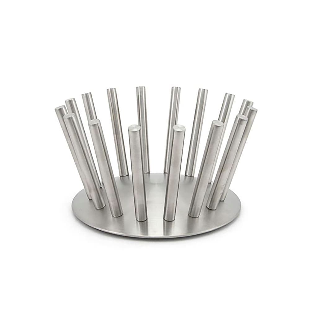 Front of the House 9" Buffetware Mini Sundial Basket/Stand - Stainless Steel (BBO019BCS30)