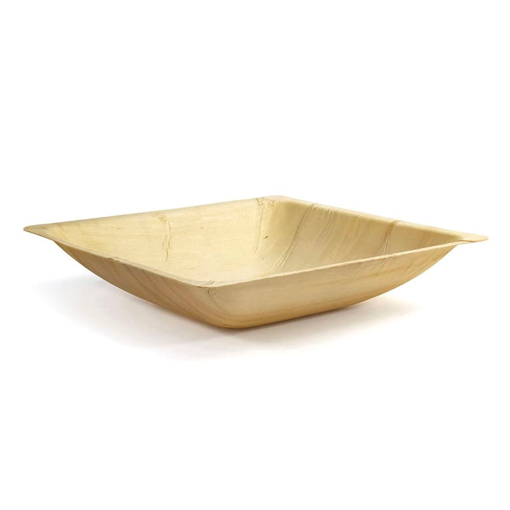 Front of the House 98 oz Square Servewise® Disposable Bowl, Pinewood (BBO035NAW28)
