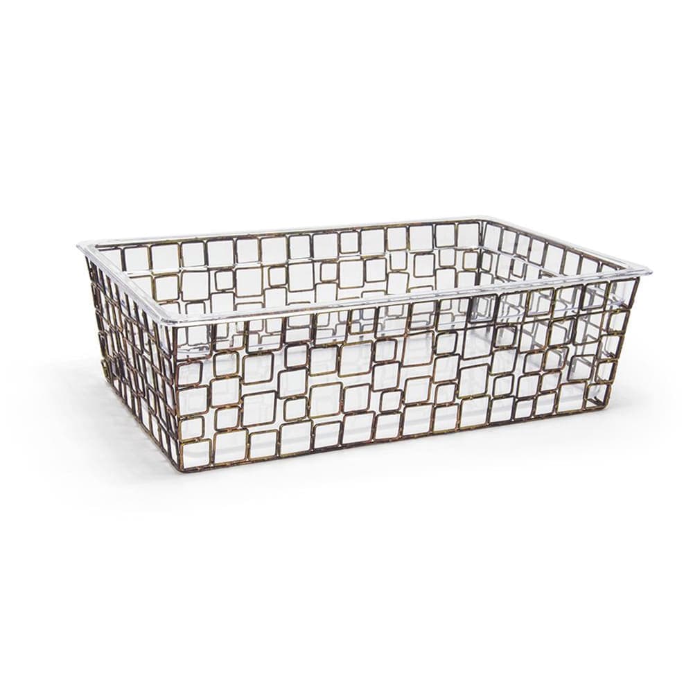 Front of the House Rectangular Ice Housing / Pan Set- 20 3/4" x 12 3/4" x 6", Iron, Copper (BHO059GOI20)