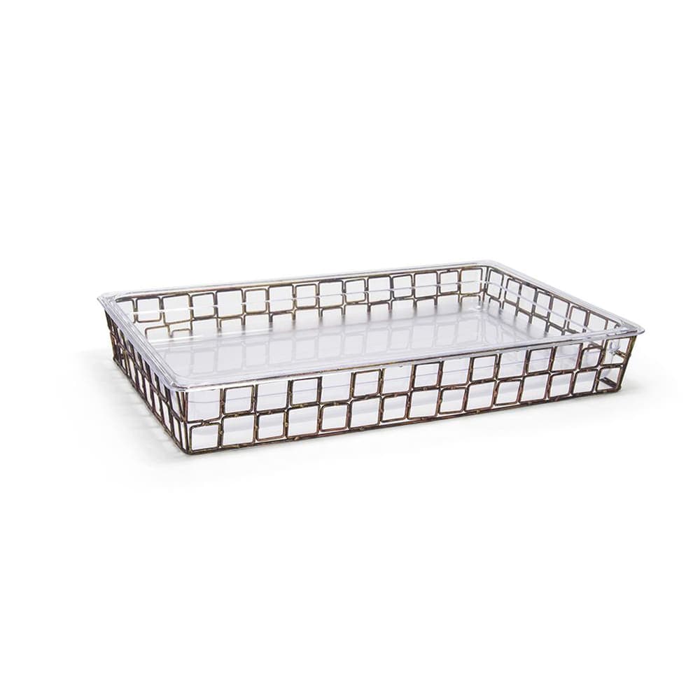 Front of the House Rectangular Ice Housing / Pan Set- 20 3/4" x 12 3/4" x 3", Iron, Copper (BHO060GOI20)