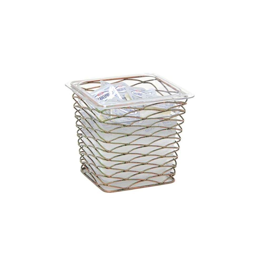 Front of the House Rectangular Ice Housing / Pan Set- 7" x 6 1/2" x 6", Iron, Patina (BHO061PTI21)