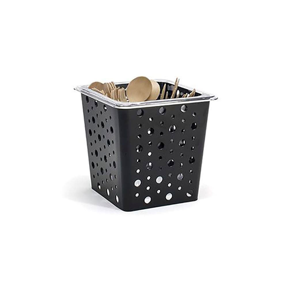 Front of the House Flatware Divider Set - 7" x 6 1/2" x 6", Stainless Steel, Matte Black (BHO078BKI21)