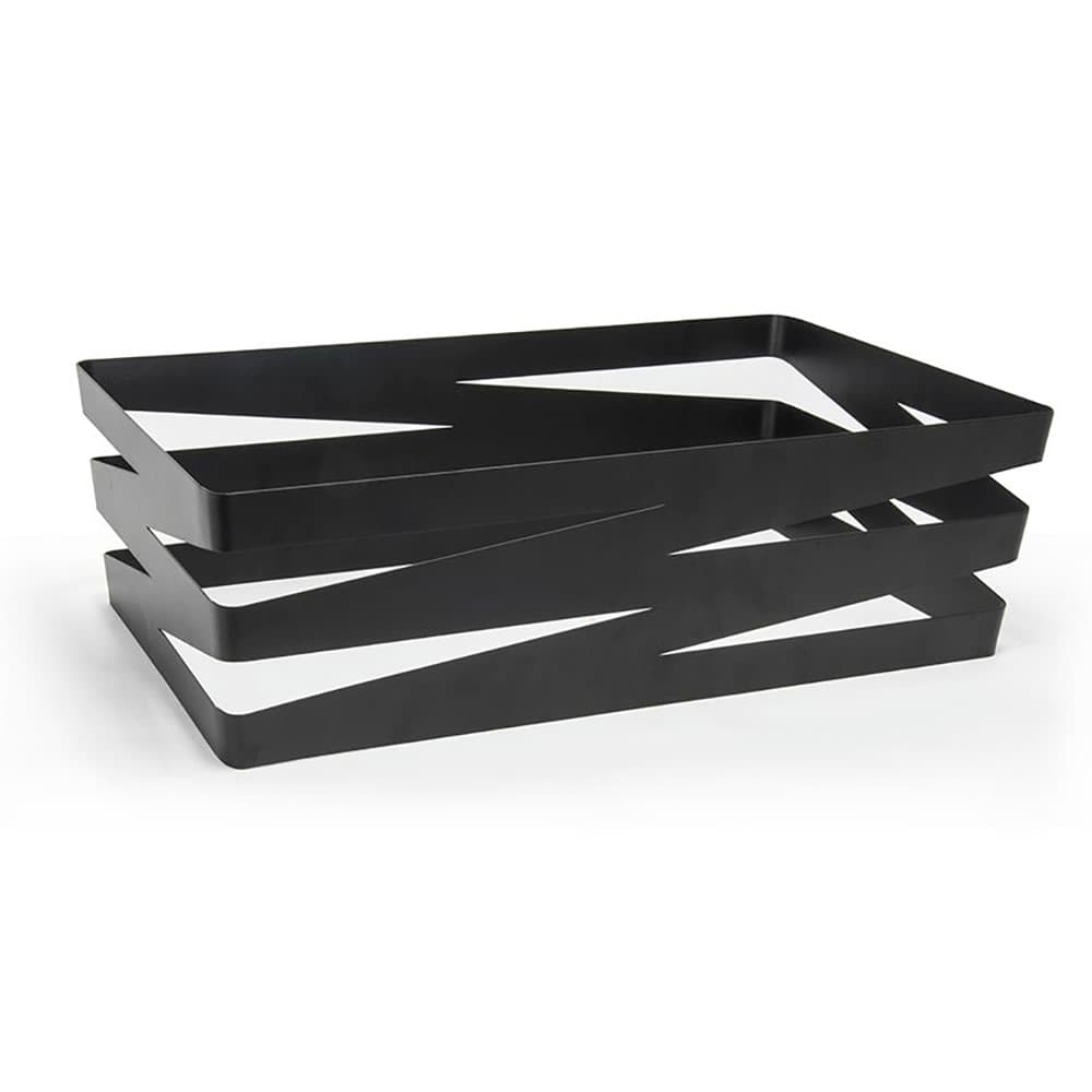 Front of the House Rectangular Ice Housing - 20" x 12" x 6", Stainless Steel, Matte Black (BHO087BKI20)