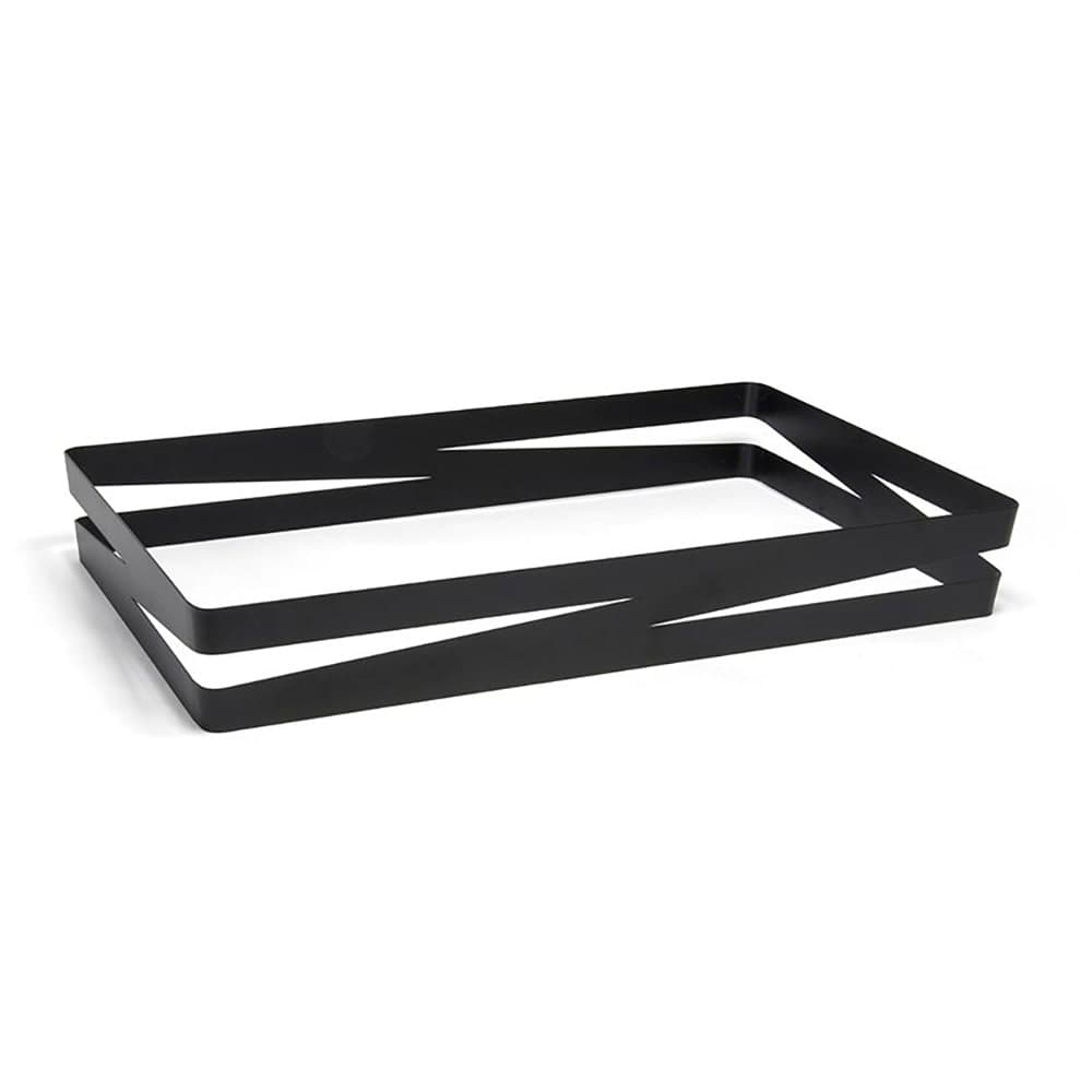 Front of the House Rectangular Ice Housing - 20" x 12" x 2 3/4", Stainless Steel, Matte Black (BHO088BKI20)