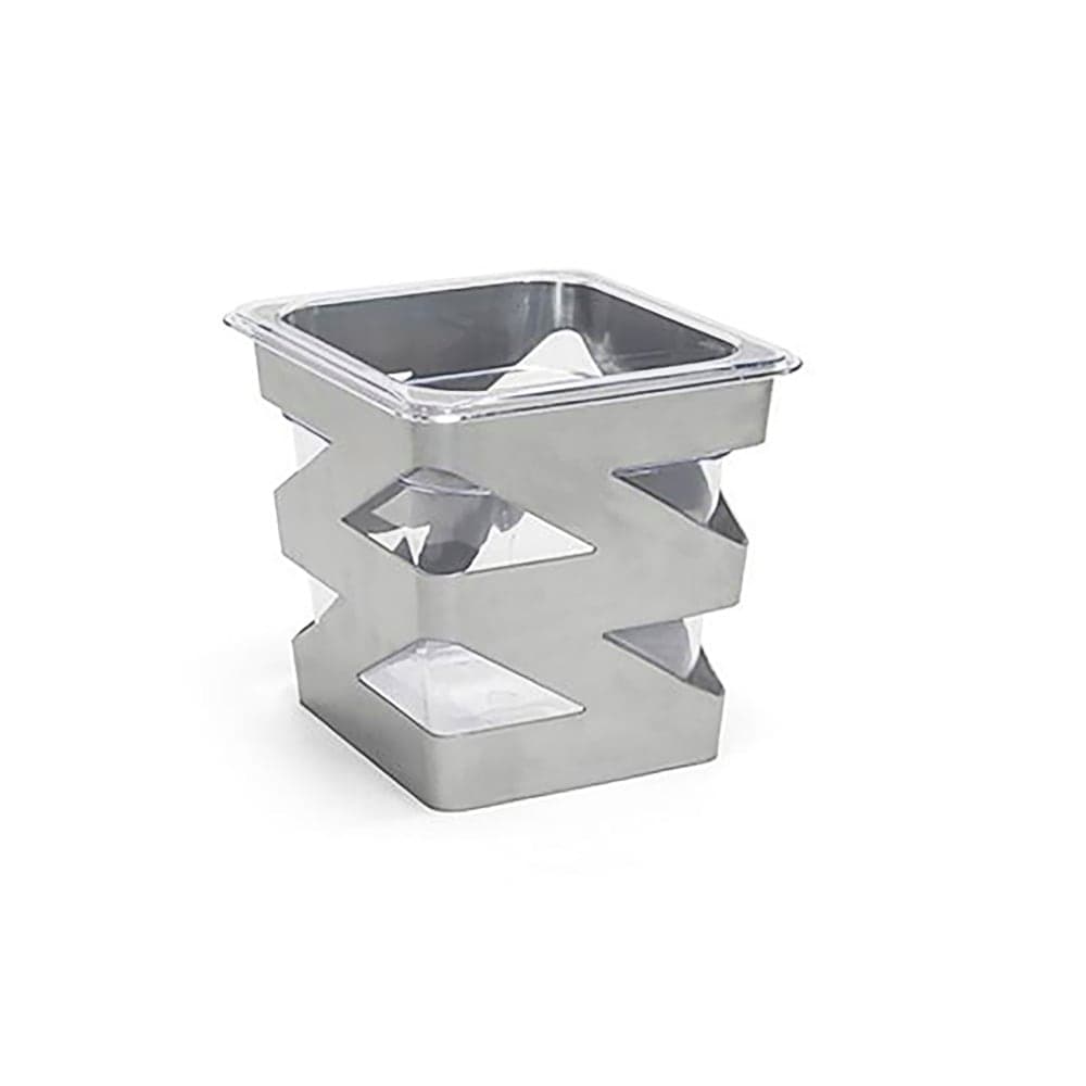 Front of the House Rectangular Ice Housing / Pan Set - 7" x 6 1/2" x 6", Stainless Steel (BHO092SII21)