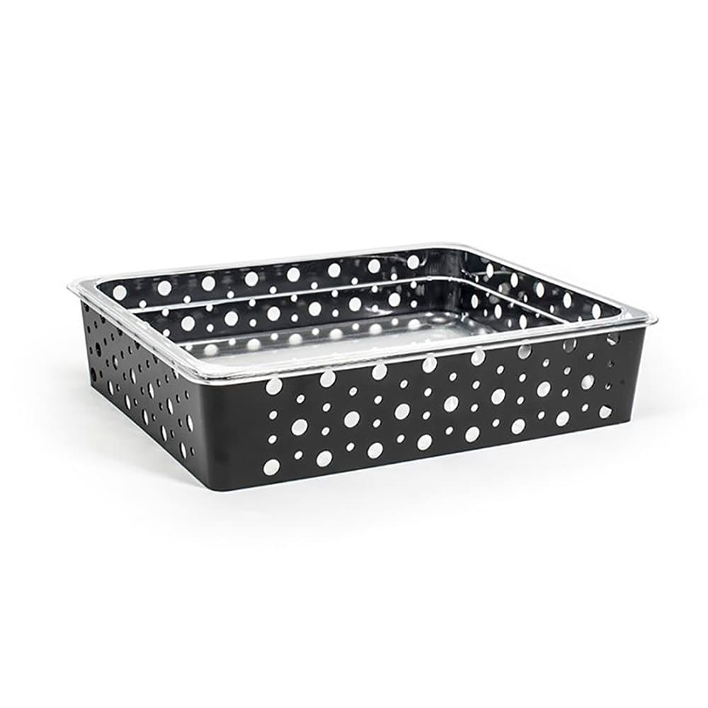 Front of the House Rectangular Ice Housing / Pan Set- 12 1/2" x 10" x 2 3/4", Iron, Matte Black (BHO117BKI20)