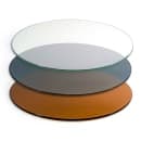 Front of the House 19" Round B³ Buffet Building Blocks® Buffet Board - Glass, Amber (BHO124BZG20) thumbnail 2