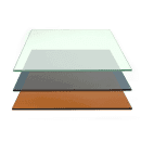 Front of the House Square B³ Buffet Building Blocks® Buffet Board - 19" x 19", Glass (BHO125CLG20) thumbnail 2