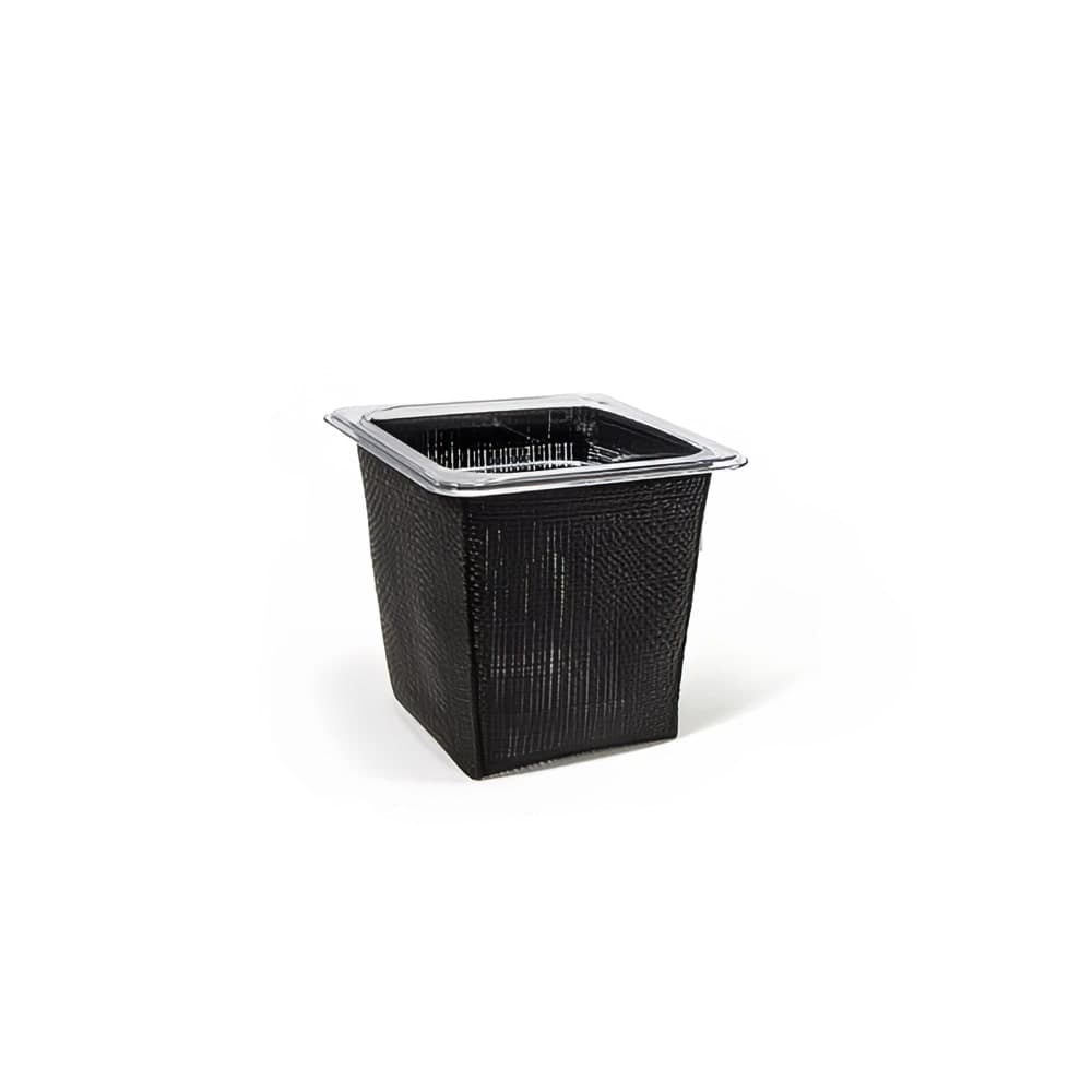 Front of the House Flatware Divider Set - 7" x 6 1/2" x 5 3/4", Woven Vinyl, Black (BHO134BKV21)