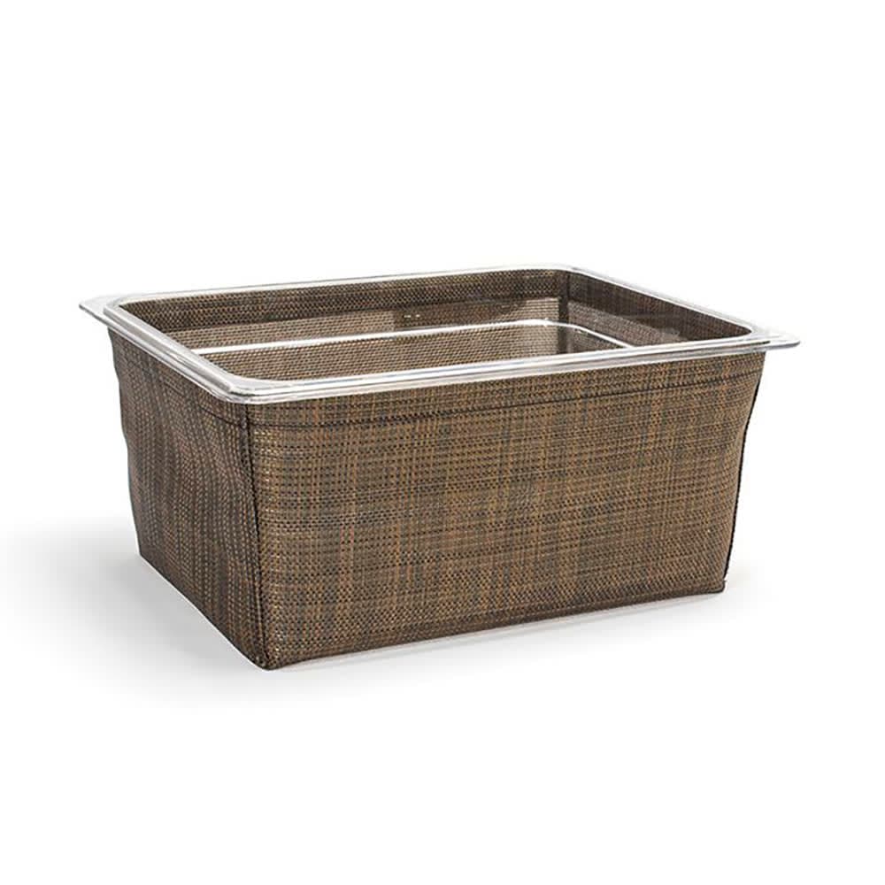 Front of the House Rectangular Ice Housing / Pan Set- 12 1/2" x 10 1/2" x 5 3/4", Woven Vinyl, Mesh Copper (BHO135COV21)