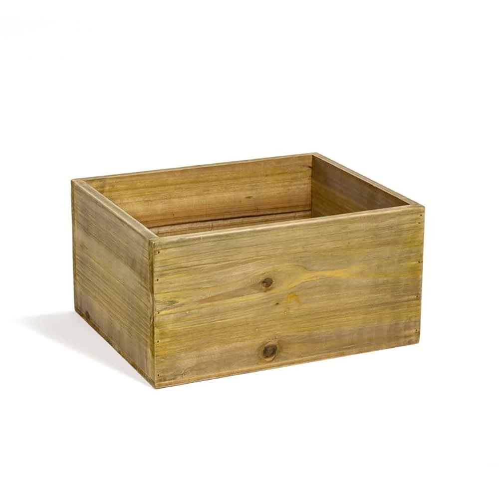 Front of the House Rectangular Ice Housing - 12 3/4" x 10 1/2" x 6 1/2", Rustic Wood (BHO141NAW20)