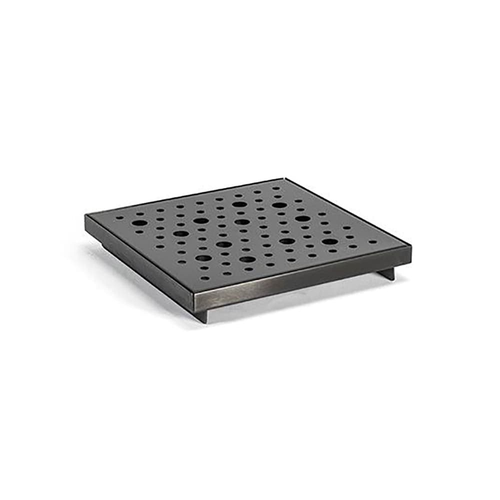 Front of the House 6" Square Drip Tray - Stainless Steel, Matte Black (BPT036BKS22)