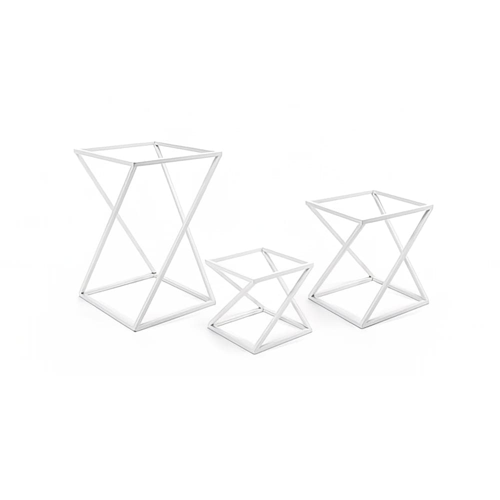 Front of the House 3 Piece Square B³ Buffet Building Blocks® Riser Set - Iron, White (BRI005WHI28)