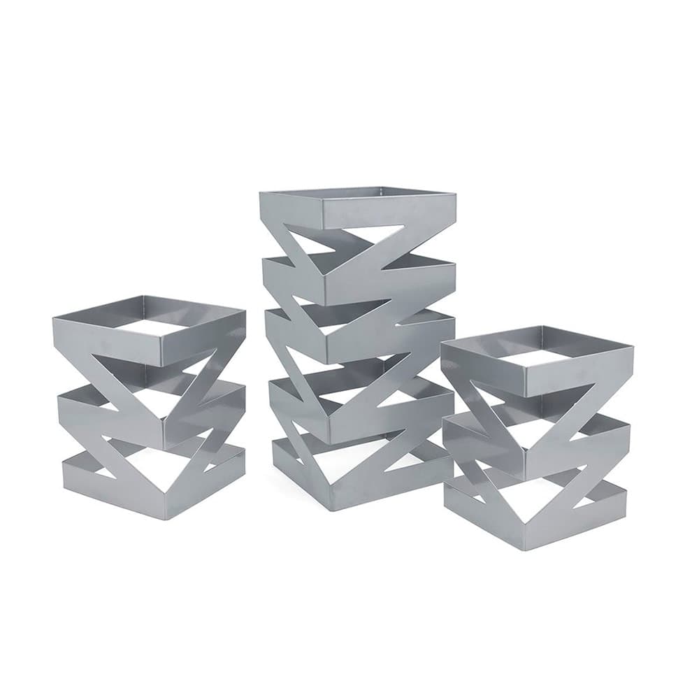 Front of the House 3 Piece B³ Buffet Building Blocks® Riser Set - Iron, Silver (BRI006BCI28)