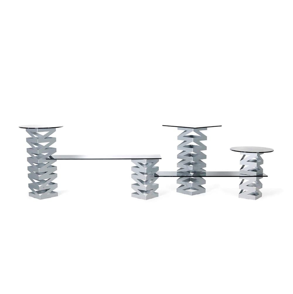 Front of the House 11 Piece B³ Buffet Building Blocks® Riser Set - Smoke Glass/ Iron (BST005MUM28)