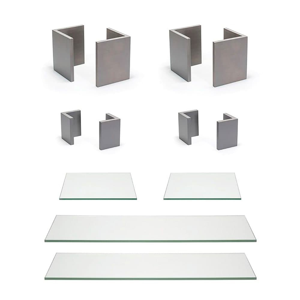 Front of the House 12 Piece B³ Buffet Building Blocks® Riser Set - Bamboo/Glass, Smoke (BST042MUM28)