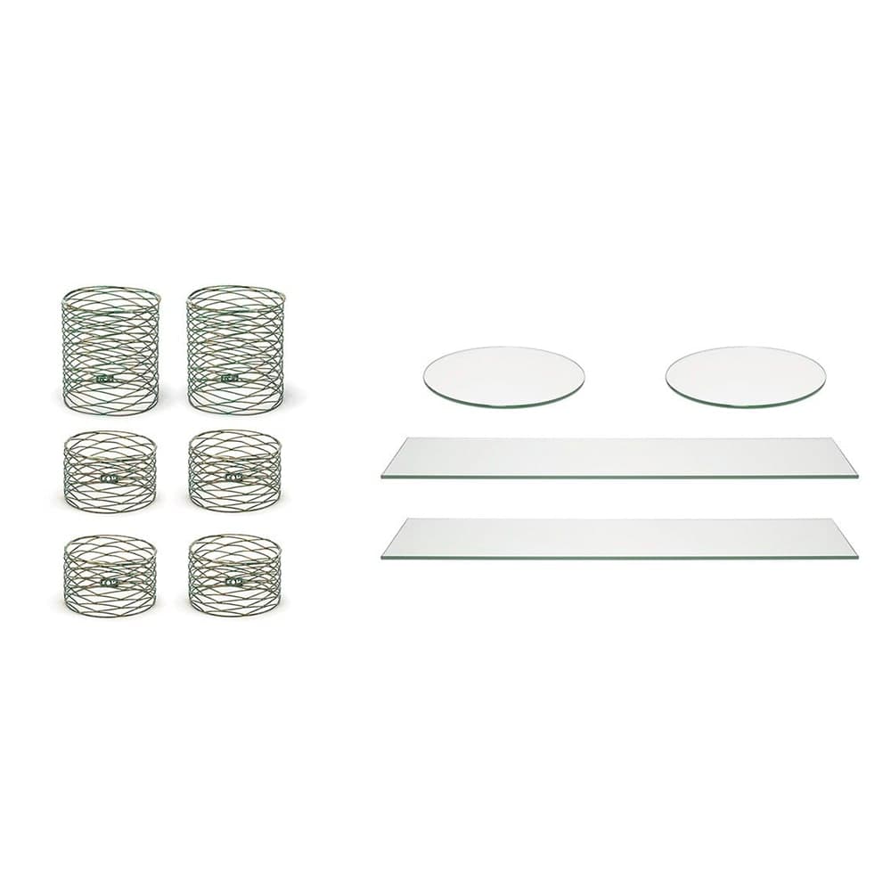 Front of the House 10 Piece B³ Buffet Building Blocks® Riser Set - Glass/ Patina Iron (BST043MUM28)