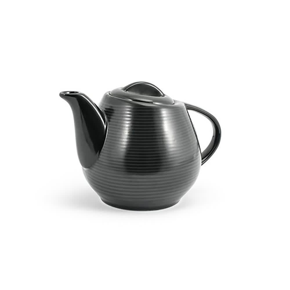 Front of the House 15 oz Spiral® Teapot - Porcelain, Black (BTP002BKP12)