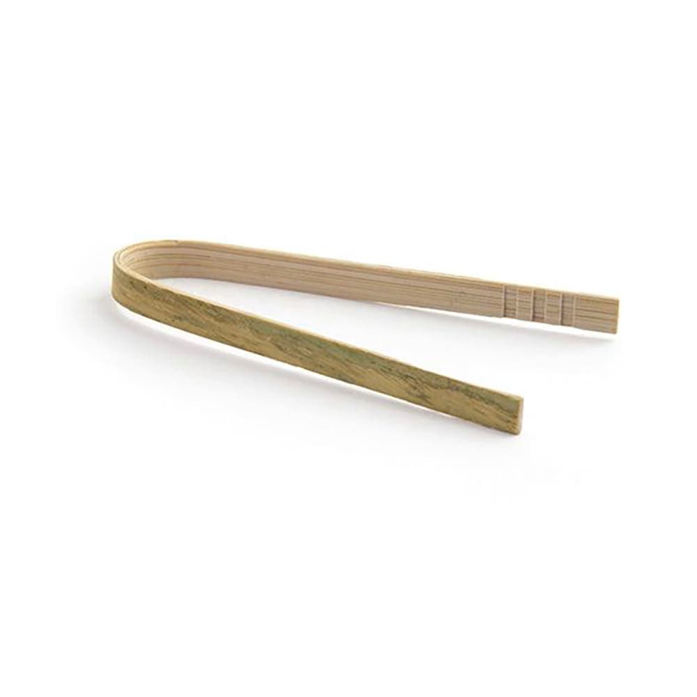Front of the House 3" Servewise® Disposable Mini Tongs - Bamboo (BUT025BBB22)