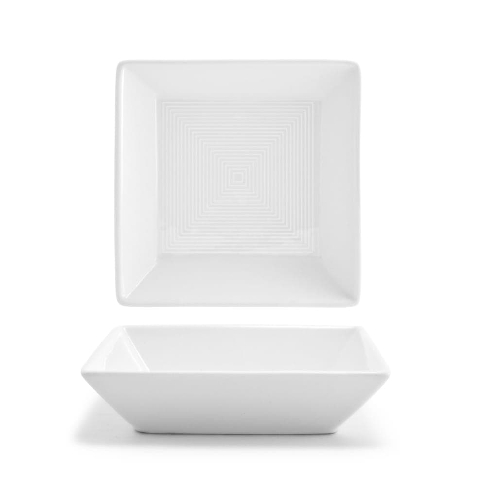 Front of the House 10 oz Square Spiral® Bowl - Porcelain, White (DBO008WHP23)