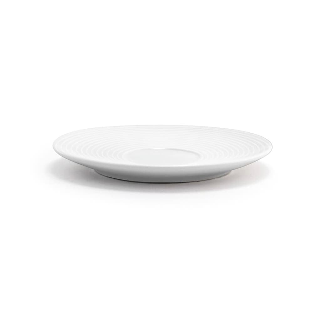 Front of the House 4 3/4" Round Spiral® Saucer - Porcelain, White (DCS022WHP23)