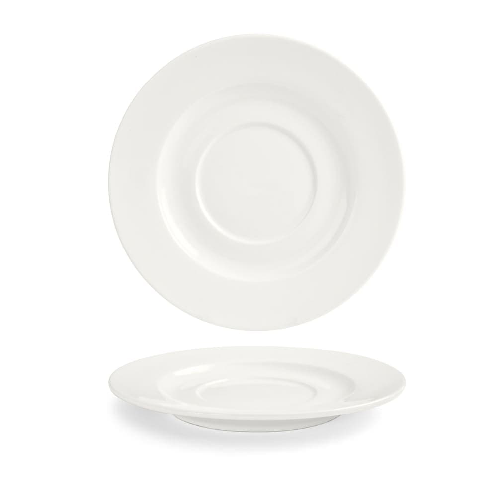 Front of the House 8" Round Catalyst® Saucer - Porcelain, White (DCS035BEP23)
