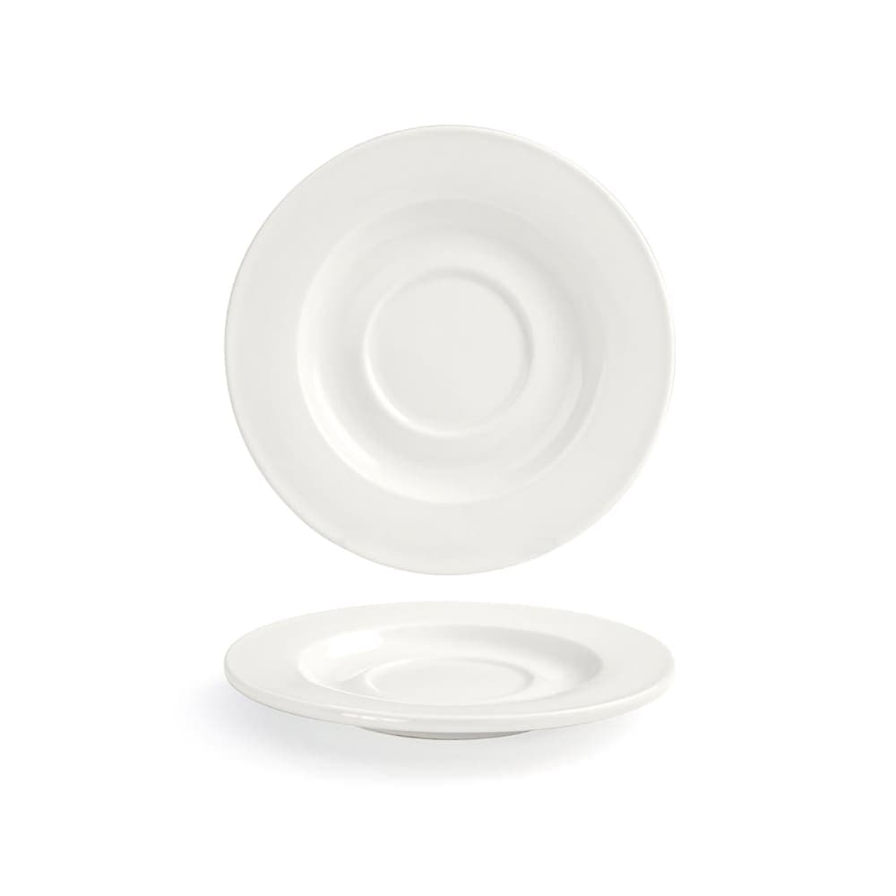 Front of the House 6" Round Catalyst® Saucer - Porcelain, White (DCS044BEP23)