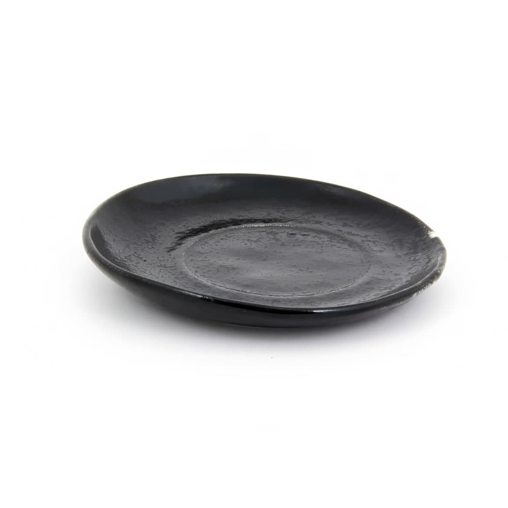 Front of the House 6" Round Kiln® Saucer - Porcelain, Pepper (DCS047BKP23)