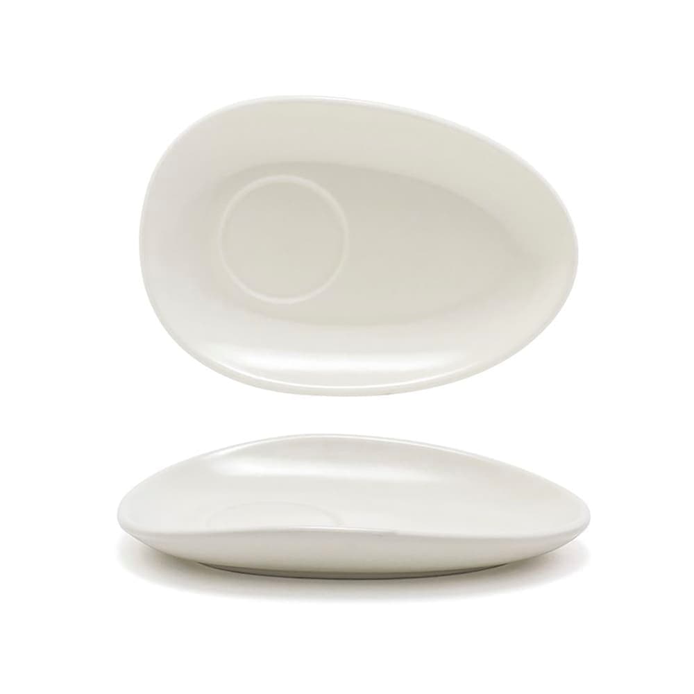 Front of the House 7" Oval Tides™ Saucer - Porcelain, Scallop (DCS055BEP23)