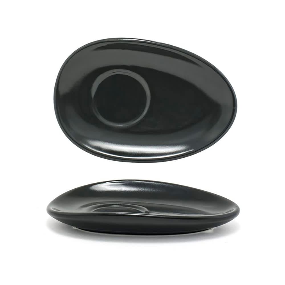 Front of the House 7" Oval Tides™ Saucer - Porcelain, Mussel (DCS055BKP23)