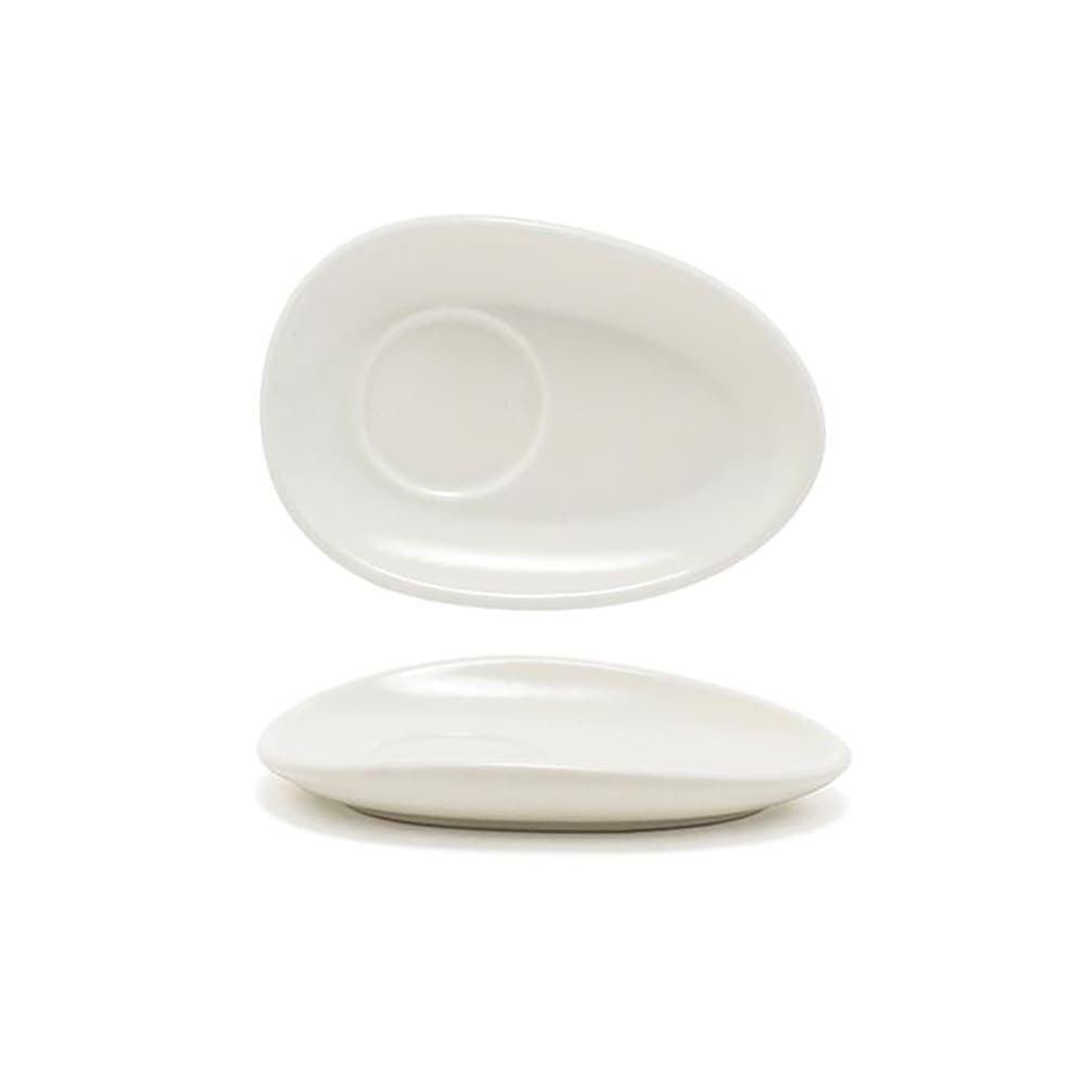 Front of the House 5" Oval Tides™ Saucer - Porcelain, Scallop (DCS057BEP23)