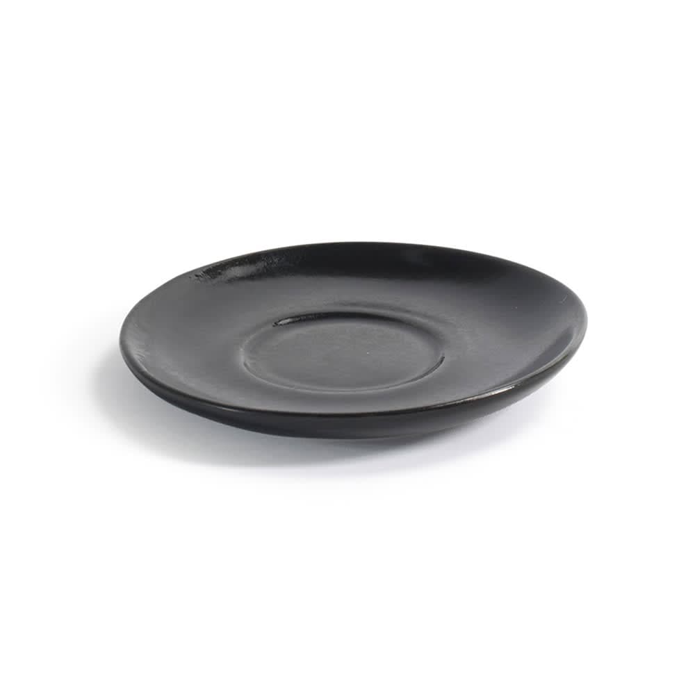 Front of the House 4 3/4" Round Kiln® Saucer - Porcelain, Pepper (DCS059BKP23)