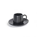 Front of the House 4 3/4" Round Kiln® Saucer - Porcelain, Pepper (DCS059BKP23) thumbnail 2