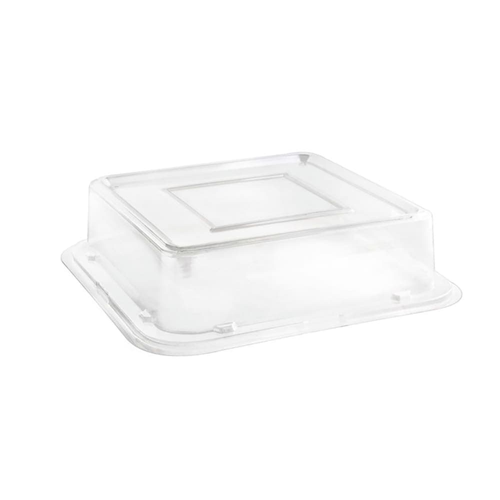 Front of the House 8 1/2" Square Servewise® Disposable Plate Cover - Plastic, Clear (DCV025CLT28)