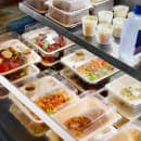 Front of the House 8 1/2" Square Servewise® Disposable Plate Cover - Plastic, Clear (DCV025CLT28) thumbnail 2