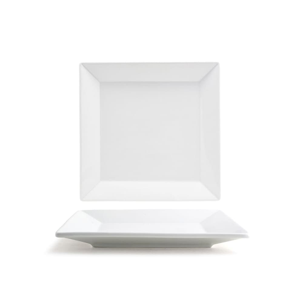 Front of the House 10" Square Kyoto™ Plate - Porcelain, White (DDP056WHP22)
