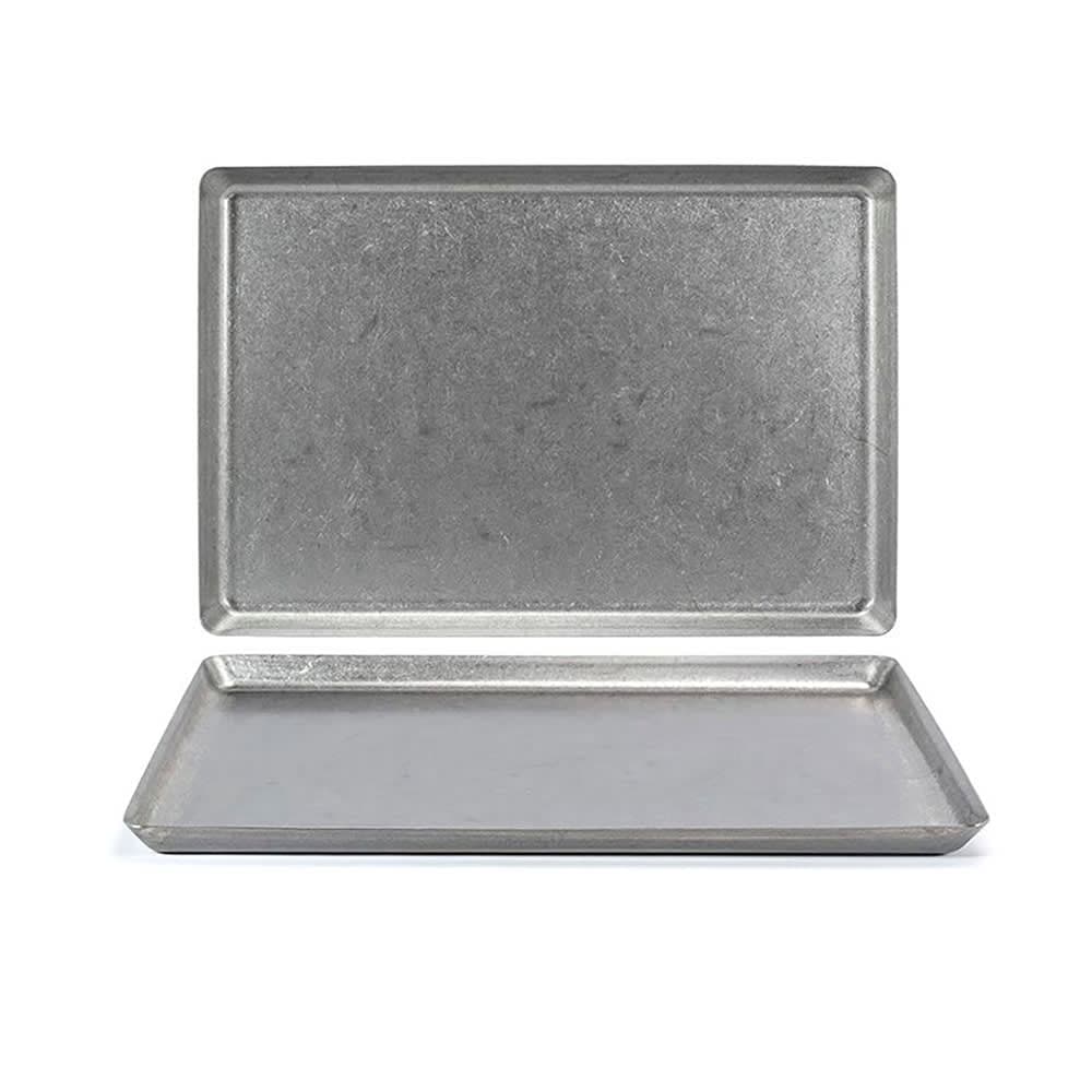 Front of the House Rectangular Mod® Tray - 14" x 9 1/2", Stainless Steel, Antique (DDP073ANS21)