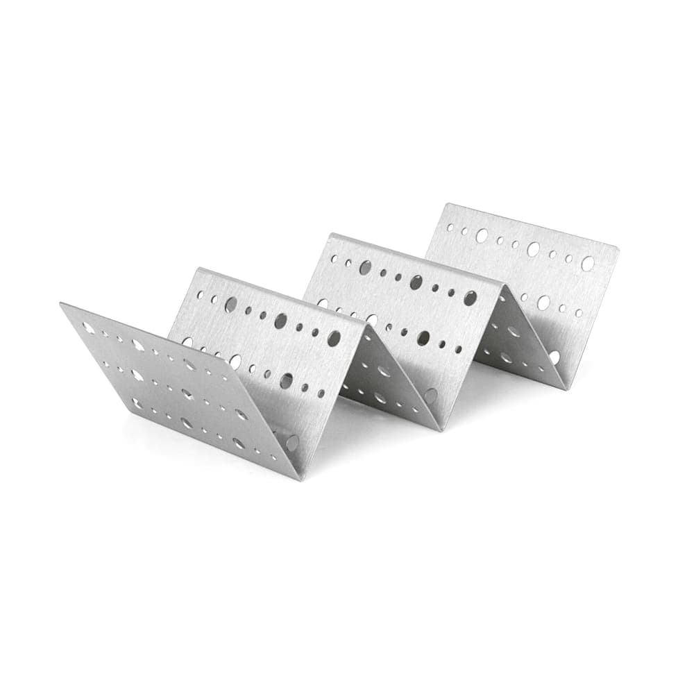 Front of the House Taco Holder - Holds 2 to 3 Tacos, Stainless Steel (DHO001BSS23)