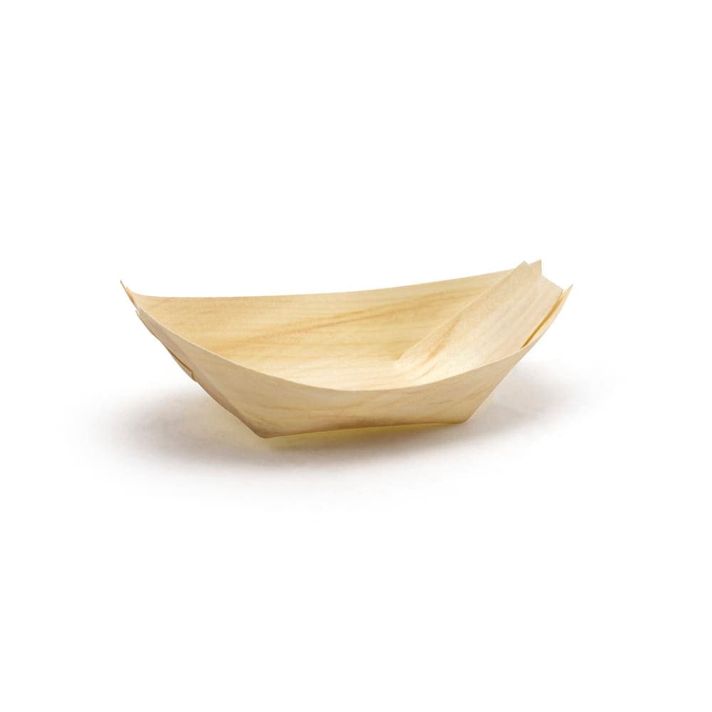 Front of the House 2 1/2 oz Servewise™ Disposable Serving Bowl - 4" x 2 3/4", Pinewood (DSD053NAW28)