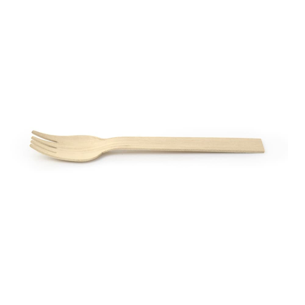 Front of the House 6 1/4" Servewise™ Disposable Fork, Pinewood (FDF014NAW28)