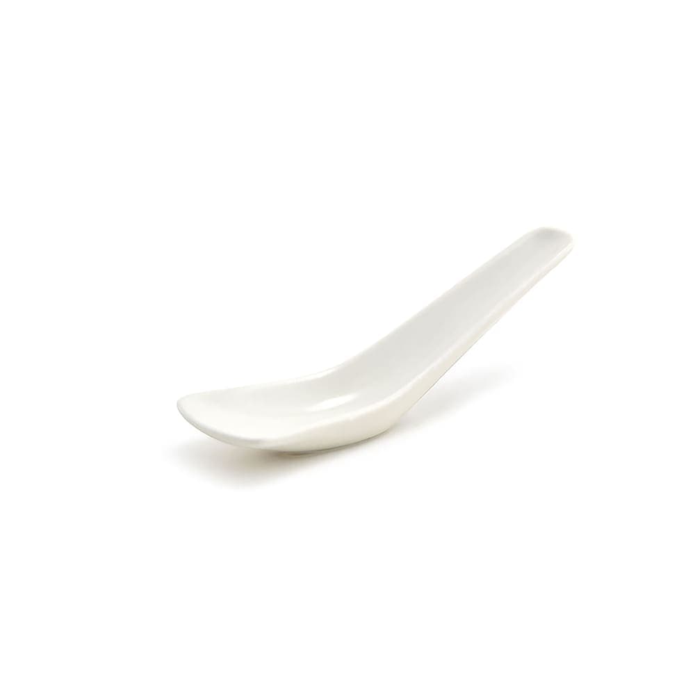 Front of the House 5 1/2" Catalyst® Asian Soup Spoon - Porcelain, White (FSP000BEP23)